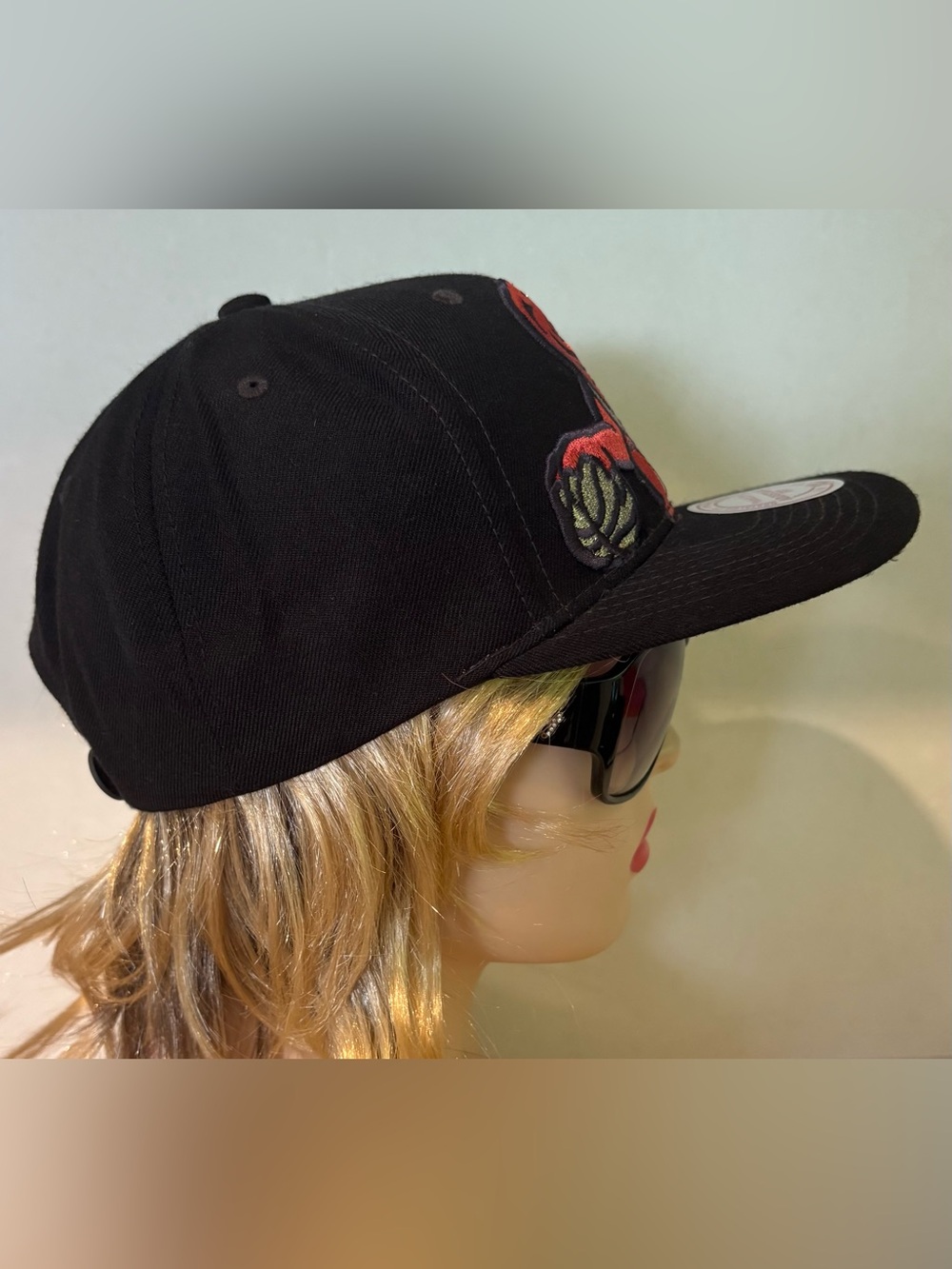 Mitchell & Ness Toronto Raptors Wool Blend Black Snapback Hat - New With Tags - Picture 6 of 11